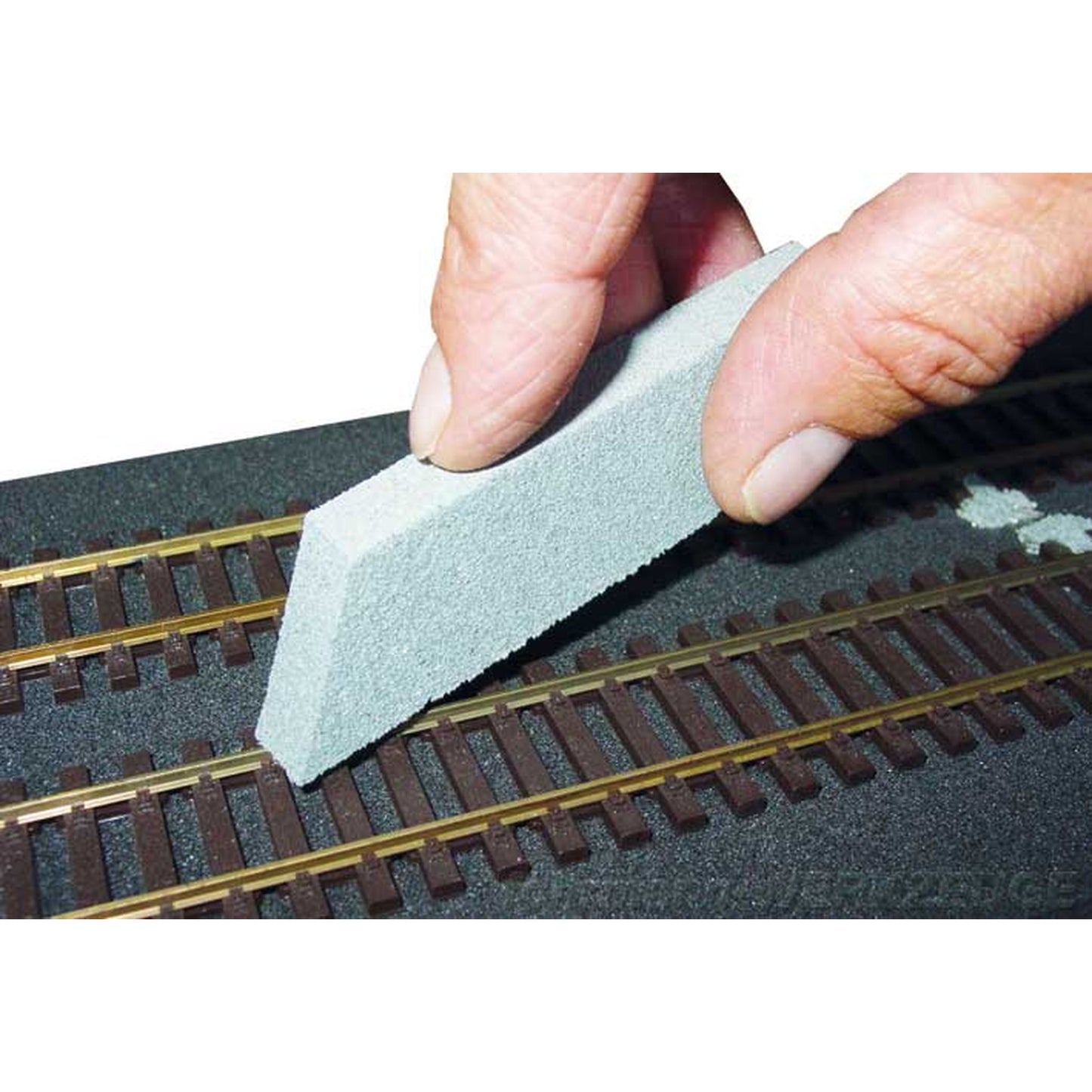 Spezialradiergummi für Modellbahn Schienen