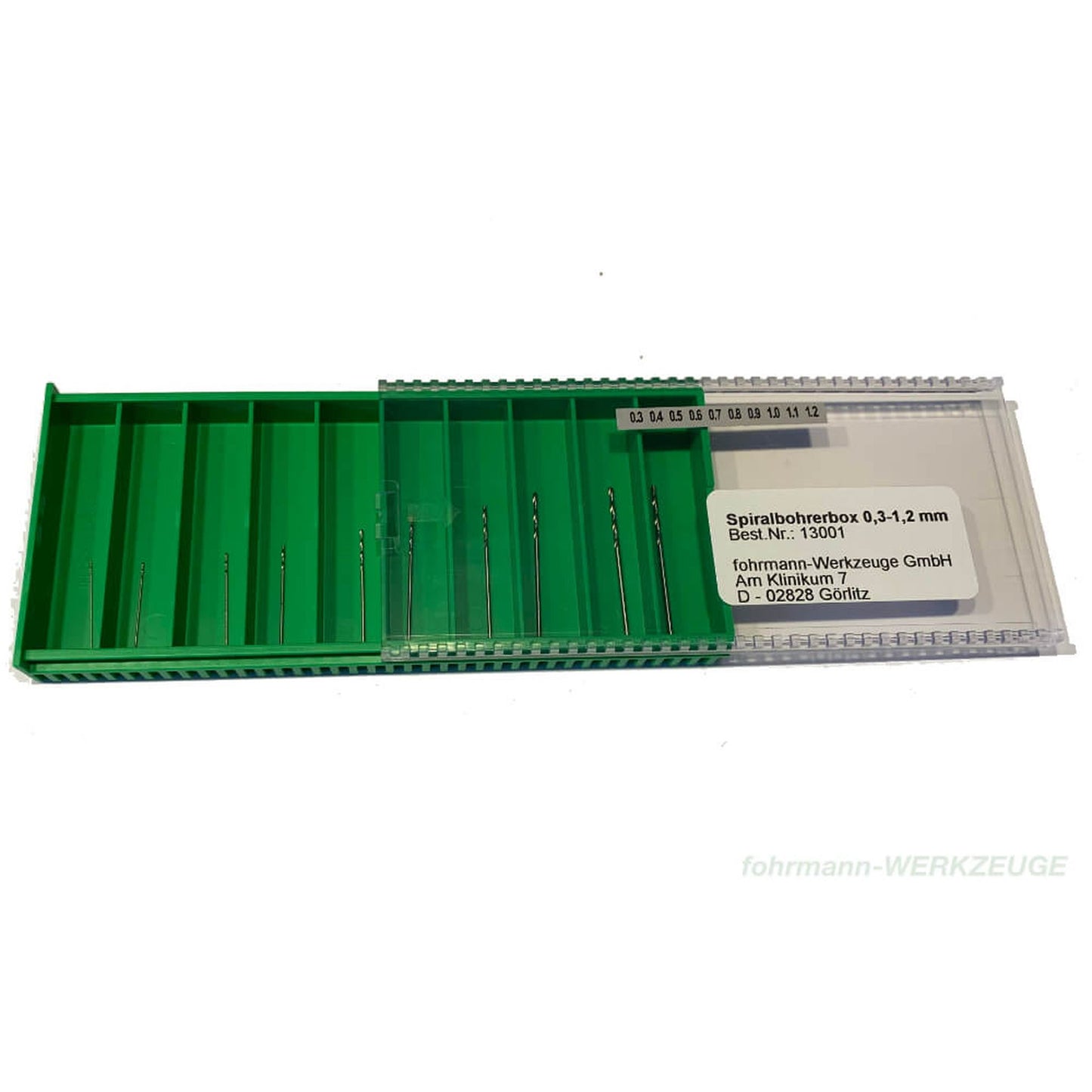 SET: 10x HSS Spiralbohrer geschliffen in Box