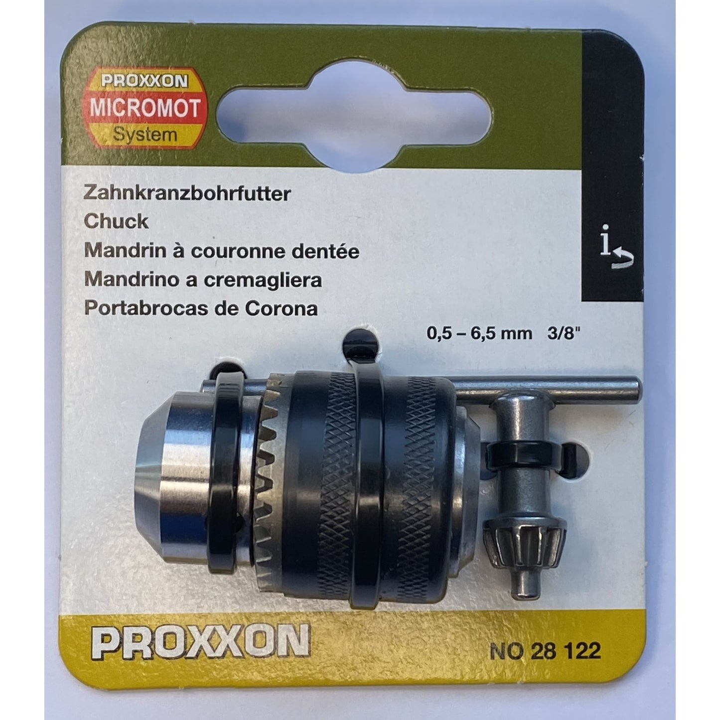 Bohrfutter für Tischbohrmaschine (Ø = 0,50 - 6,00 mm)