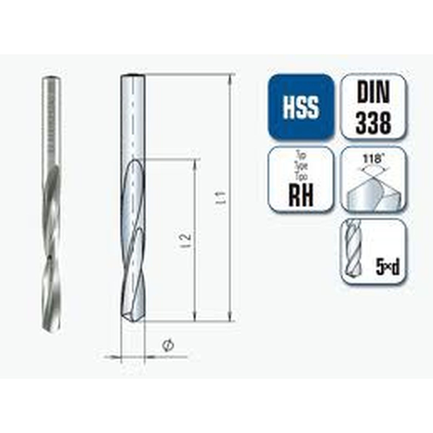HSS Messingbohrer geschliffen DIN 338 RH (Ø = 1,40 mm)