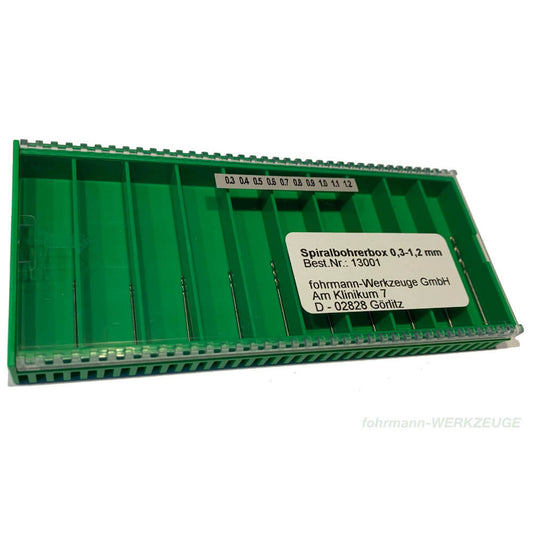 SET: 10x HSS Spiralbohrer geschliffen in Box