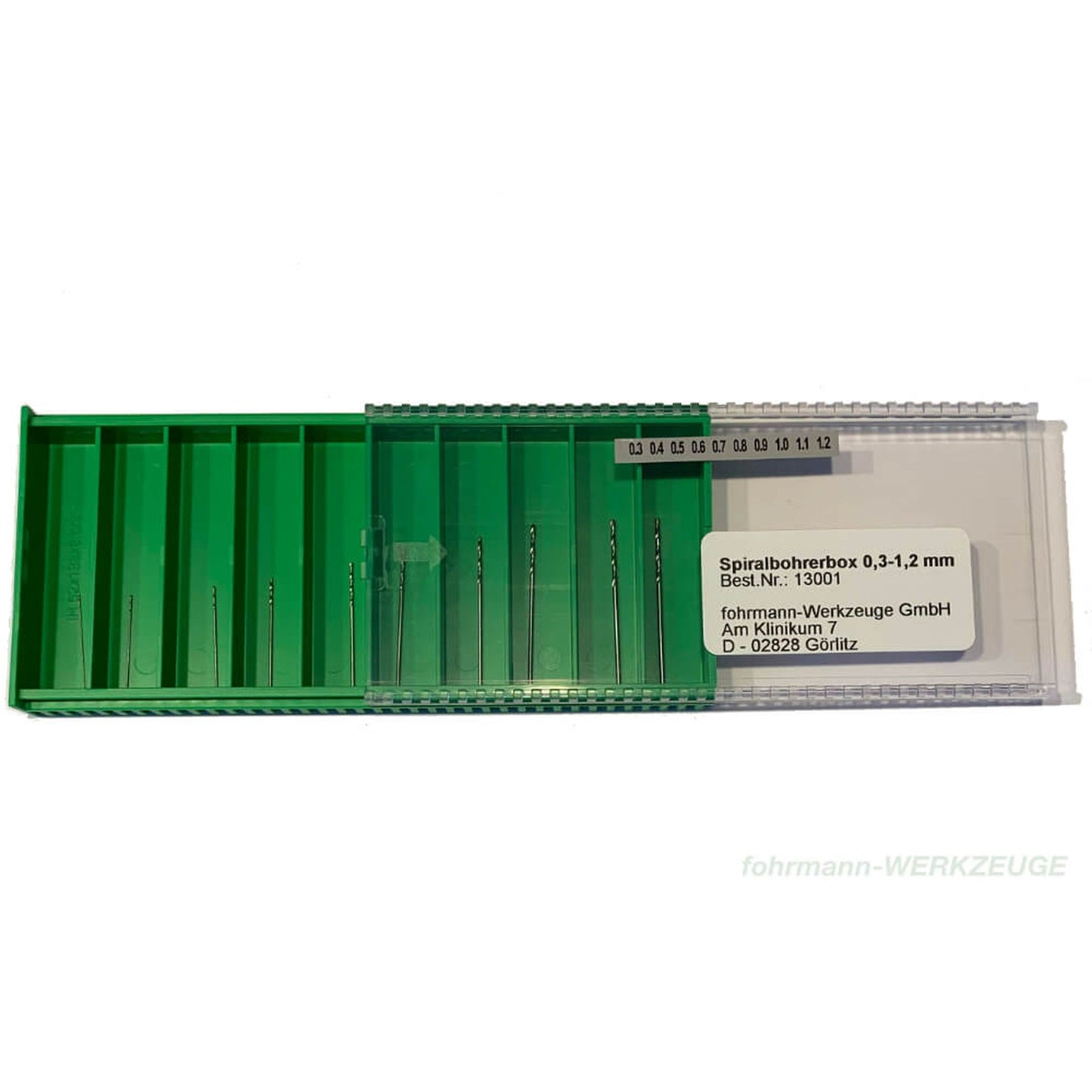 SET: 10x HSS Spiralbohrer geschliffen in Box