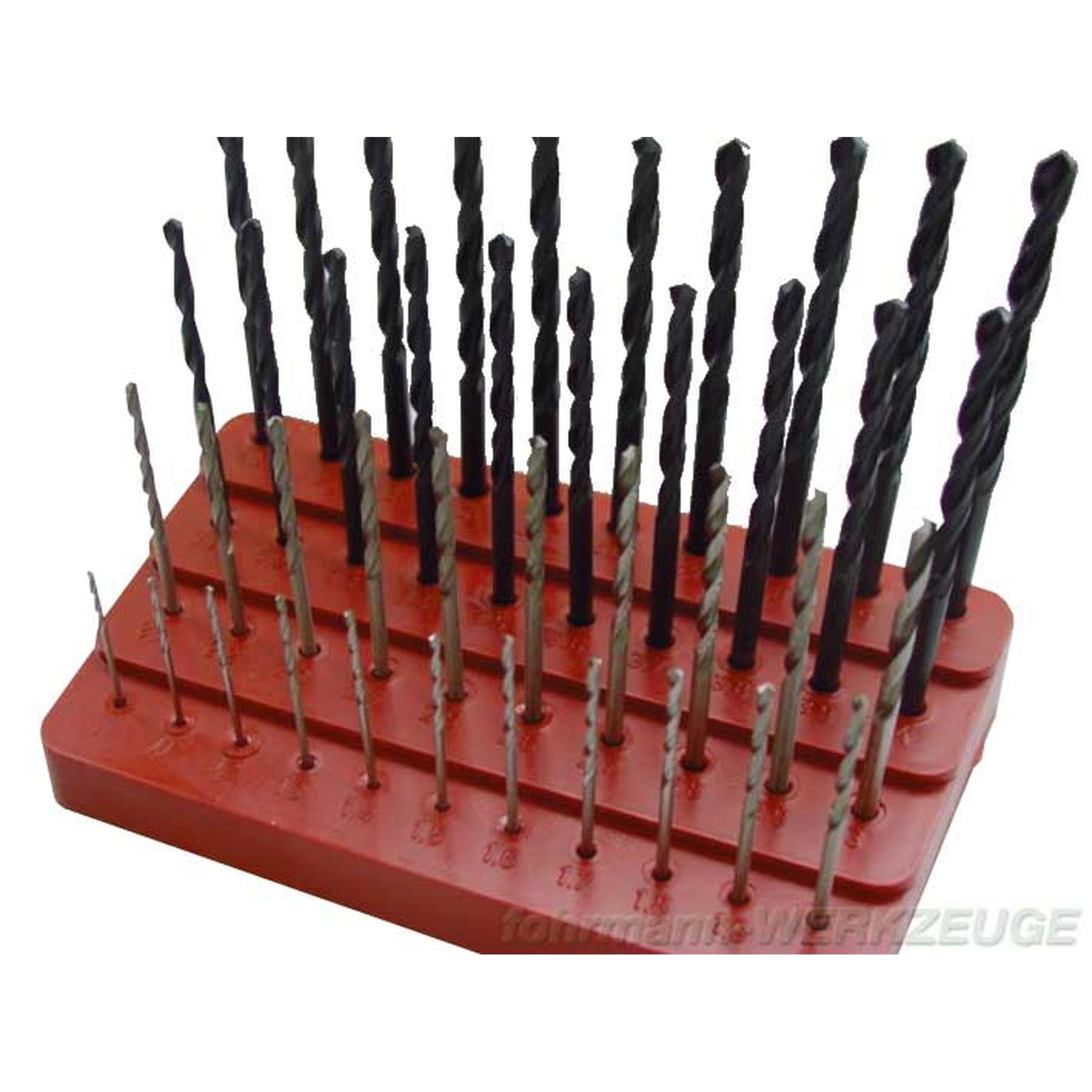 SET: 41x HSS Spiralbohrer mit Kunststoff-Ständer
