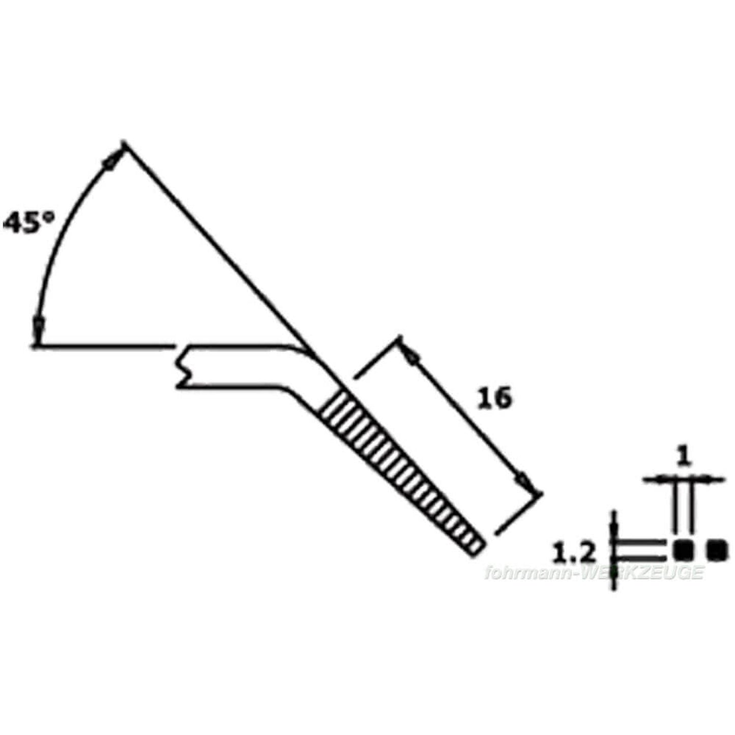 Pinzettenzange 45° gebogen