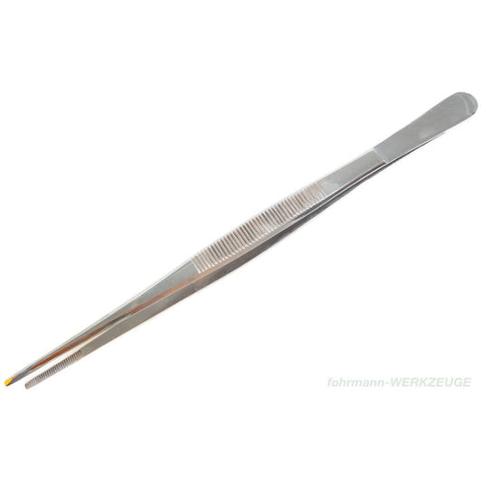 Pinzette 200 mm gerade mit Hieb