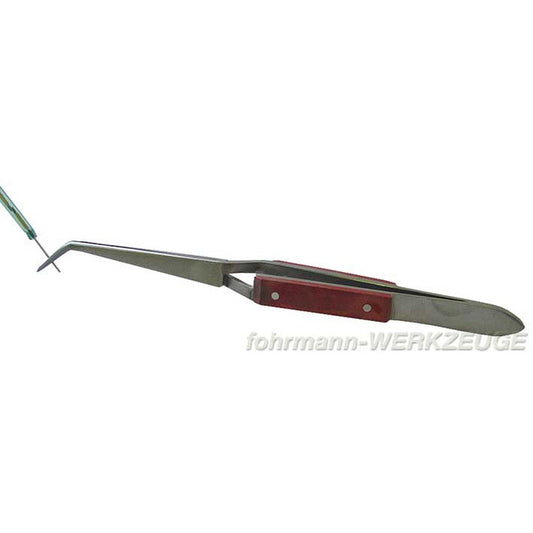Lötkreuzpinzette gebogen 160 mm