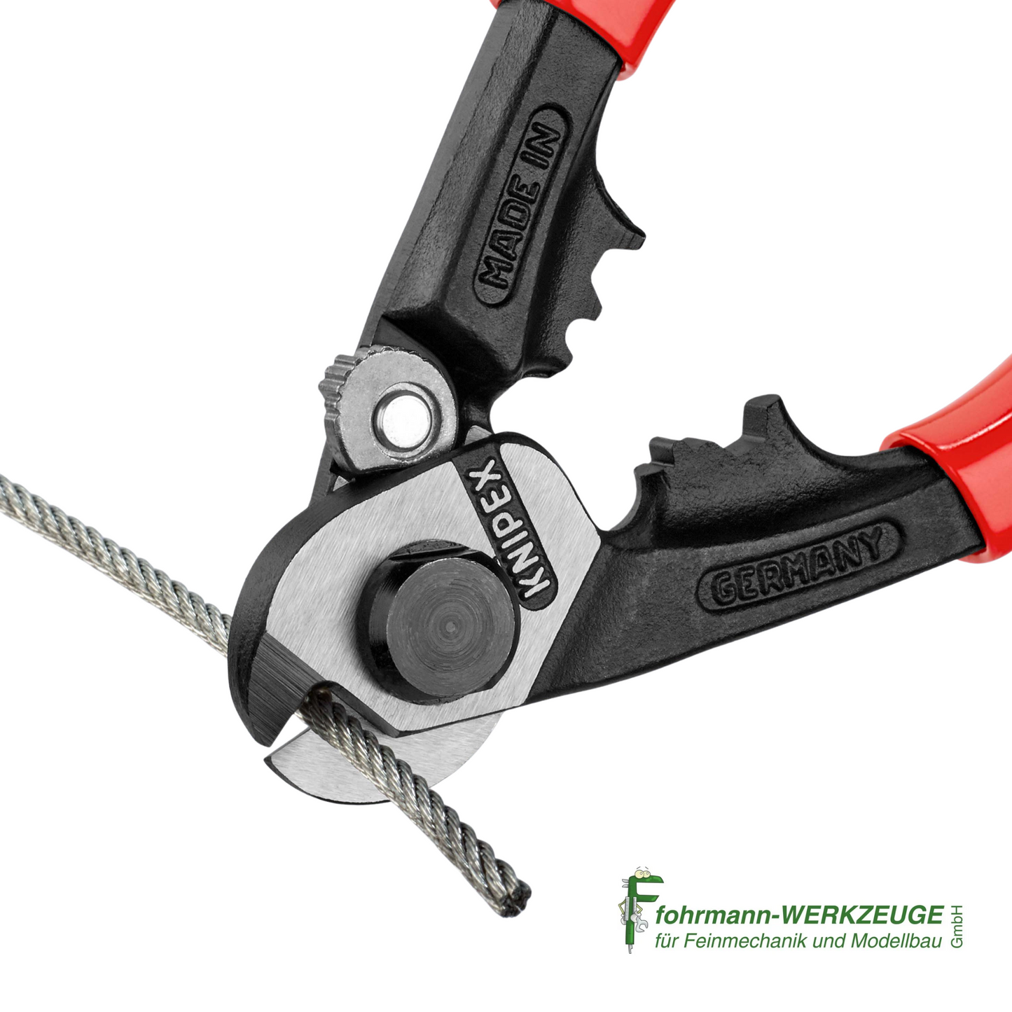 KNIPEX Drahtseilschere geschmiedet mit Kunststoff überzogen 190 mm