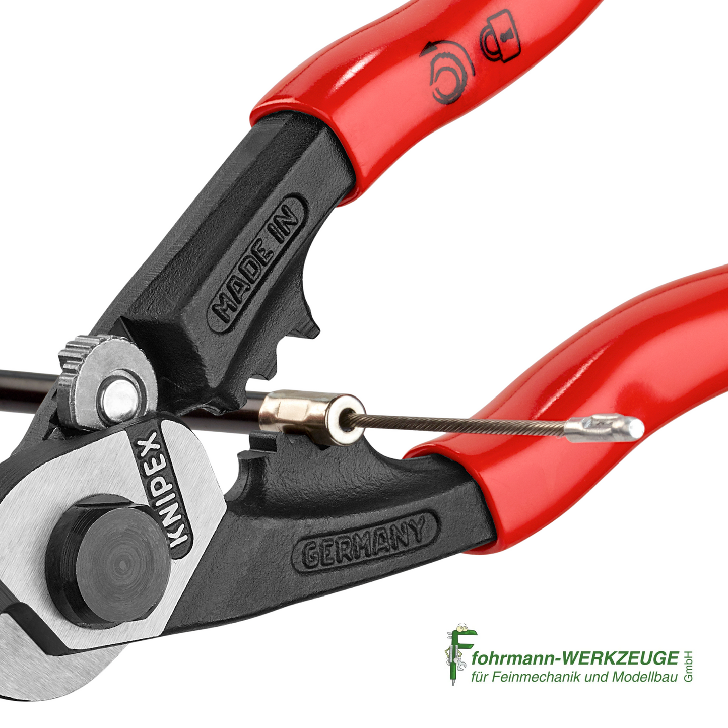 KNIPEX Drahtseilschere geschmiedet mit Kunststoff überzogen 190 mm