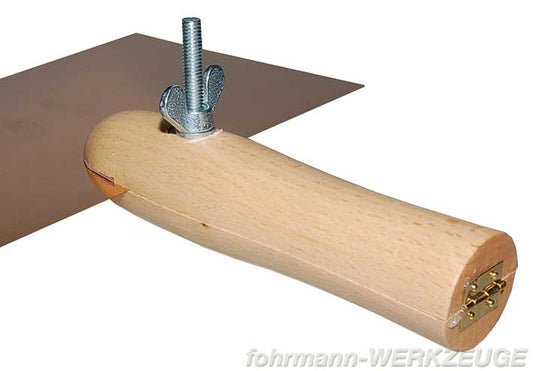 Fasskloben mit Lederbacken und Holzkeil
