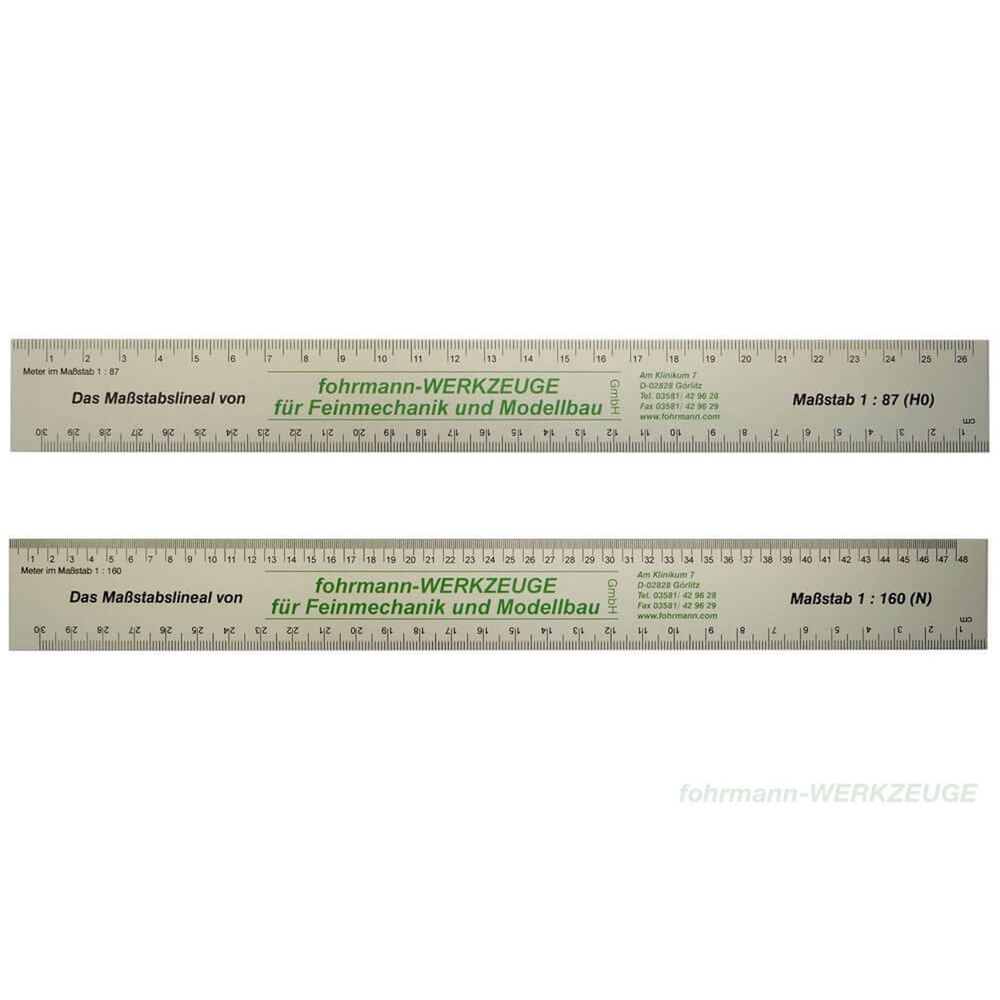 Maßstabslineale aus Aluminium
