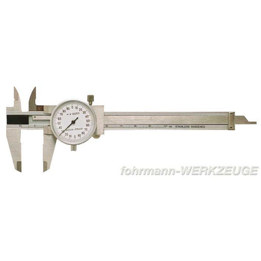Kleiner Präzisions-Uhrmessschieber 100 mm DIN 862
