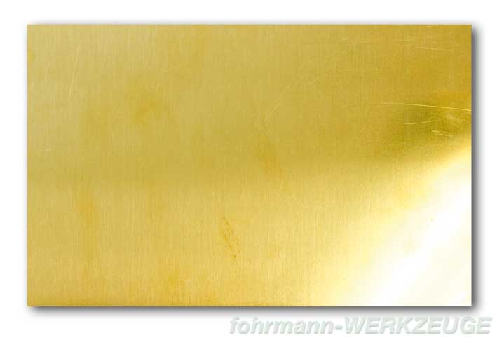 Messing Platte 200x200x3mm Ms63 ZUSCHNITT einseitig foliert CuZn37 Brass Sheet 